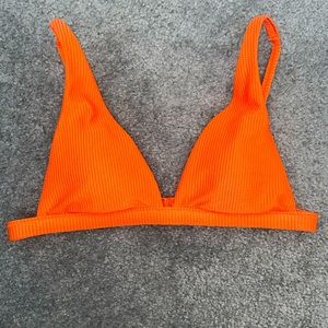 Aerie Ribbed Shine Triangle Bikini Top